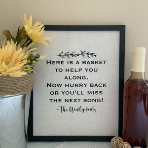 2 for $10 Wedding guest Bathroom Basket Sign